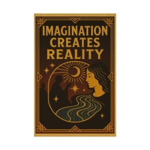 Imagination Creates Reality: Neville Goddard Inspired Elegant Poster Art