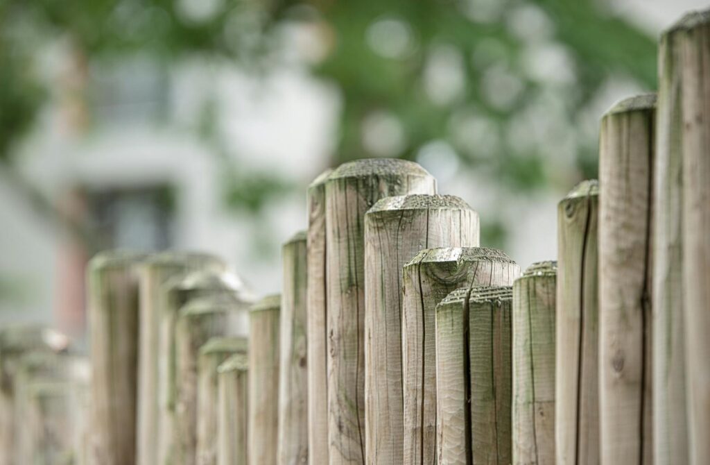 brown wooden fence in front